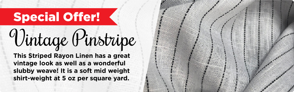 Vintage pinstripe fabric on clearance!