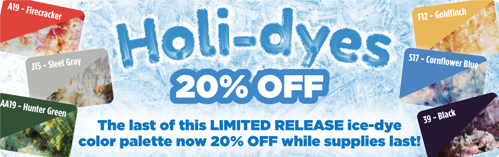 New limited ice dye color palette: Holi-dyes on ice!