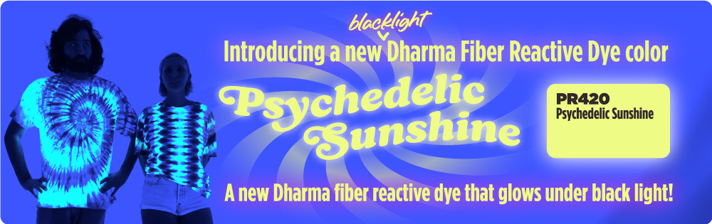 New Dharma fiber reactive dye: PR420 - Psychedelic Sunshine!