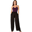 Product Photo: Black Rayon Elastic Waist Drawstring Pants