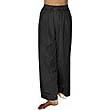 Product Photo: Black Rayon Elastic Waist Drawstring Pants