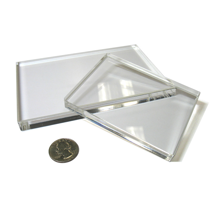 Acrylic Stamp Block Set For Crafts, 5 Sizes (Clear, 5 Pack)