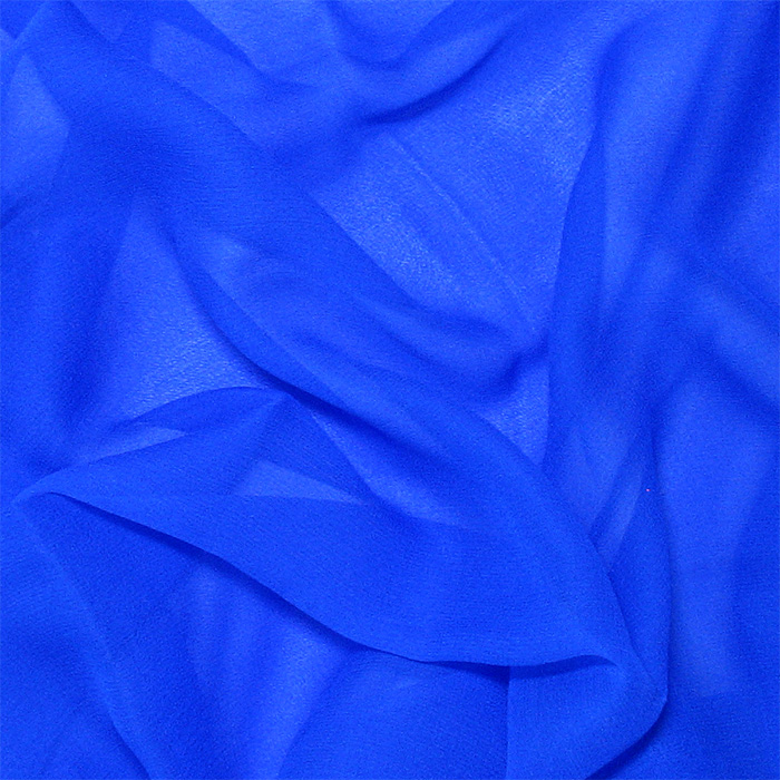 Sea blue Silk chiffon fabric vibrant rich red semi opaque 140cm