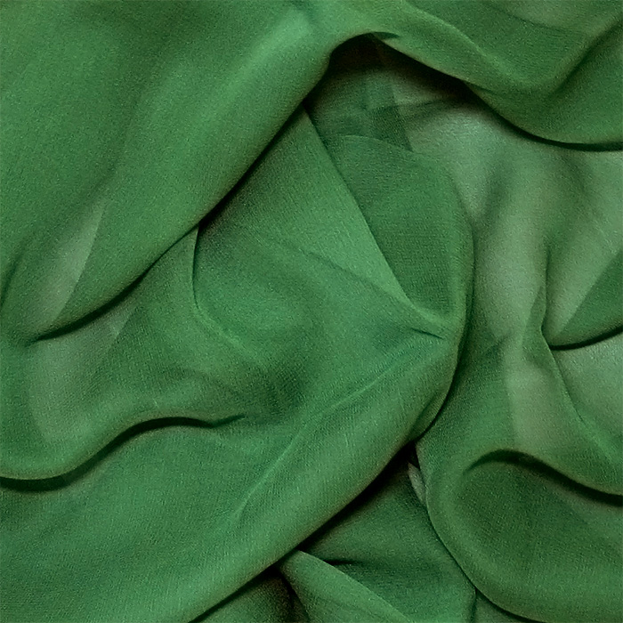 emerald green silk chiffon fabric