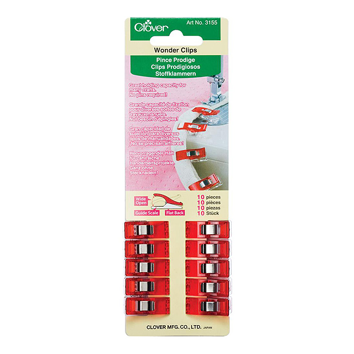 Clover Wonder Clips 10/Pkg - Assorted Colors