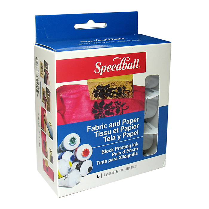 Speedball Fabric and Paper Block Printing Set - Set of 4