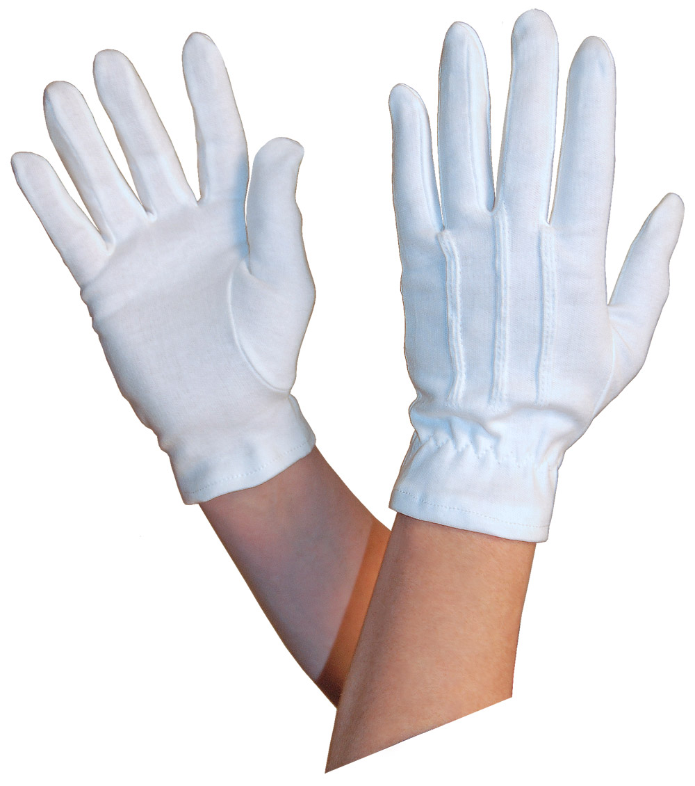 12 Pairs Uniform Gloves Spandex White Dress Gloves for Parade Formal Guard Costume