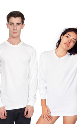 Fine Jersey Long Sleeve T-Shirt (Unisex)
