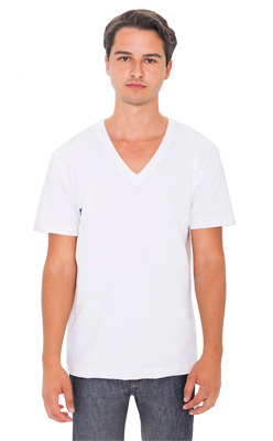 Fine Jersey S/S V-Neck T-Shirt (Unisex)