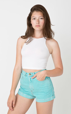 Cotton Spandex Jersey Sleeveless Crop Top