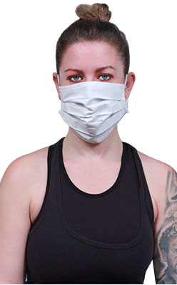 100% Cotton 3 Ply Pleated Facemask