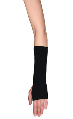 Black Cotton Spandex Wrist and Arm Warmers