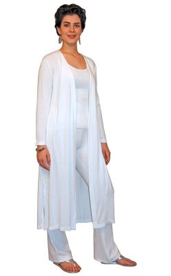 Long and Lean Duster Coat Rayon Jersey