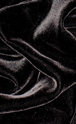 Black Silk/Rayon Velvet 45"