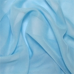 Frozen Blue Silk Chiffon 8mm 