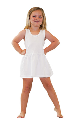 Girl's Jersey Shorter Dropwaist Tank Dress