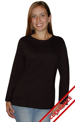 Ladies Jersey Long Sleeve T-shirt Clearance Inventory