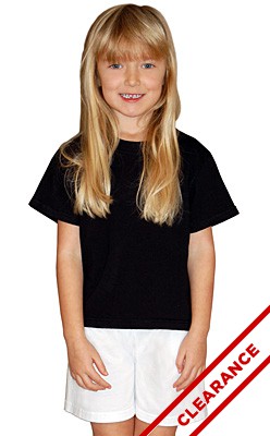 Black Fruit of the Loom Children's Short Sleeve T
