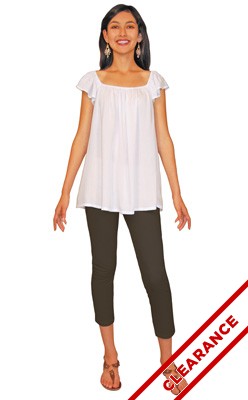 Gauzy Peasant Top