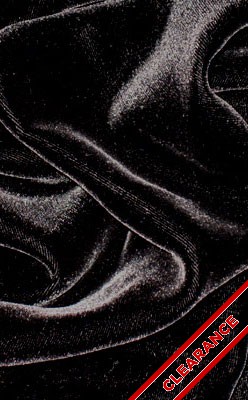 Flawed Black Silk/Rayon Velvet 45" 