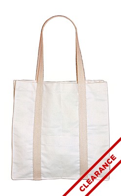 Cotton Duck Tote Bag with Side Pocket