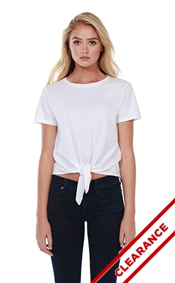 Ladies' Cotton Tie Front T-Shirt