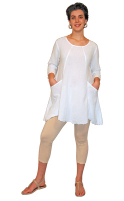 Deep Pocket Gauze Tunic