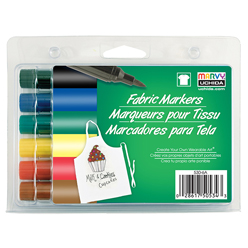 Brush Tip Fabric Markers - Sets of 6