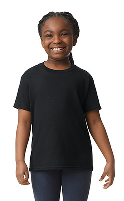 Black Gildan Heavy Cotton Youth T-shirt