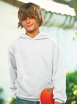 Youth Fleece Hooded Pullover Sweatshirt With Pouch Pocket