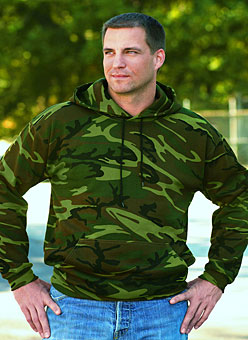 Adult Camouflage Hooded Pullover Sweatshirt With Pouch Pocket