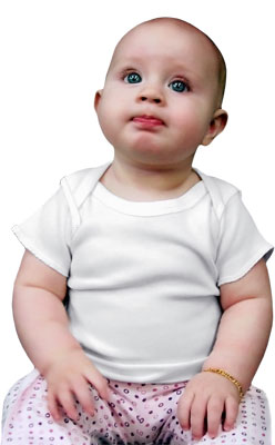 Infant Certified Organic Cotton Baby Rib Lap Shoulder T-shirt