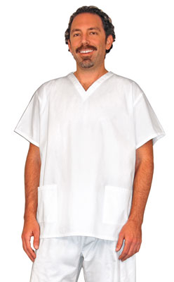 Unisex Scrub Top with Poly Thread