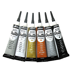 Pebeo Water-Based Guttas in Tubes - Clear and Colors