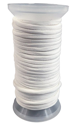 White Silk Rolled Cord - 22 Yard Spool