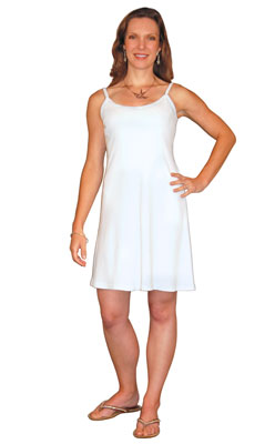 Short Rib Knit Spaghetti Strap Dress