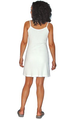 Short Rib Knit Spaghetti Strap Dress