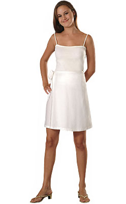 Short Rayon Wrap Skirt