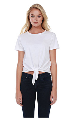 Ladies' Cotton Tie Front T-Shirt