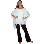 Fringed Rayon Poncho