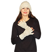 Alpaca Yarn Gloves with Mitten Covers