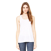 Bella Flowy Racerback Tank - White