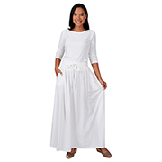 Rayon Elastic Waist Drawstring Skirt