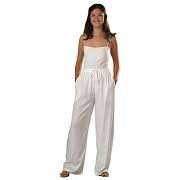 Rayon Elastic Waist Drawstring Pants