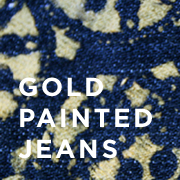 Gold Painted Jeans DIY
