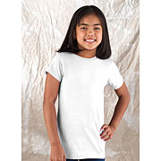 Girls Fine Jersey Longer Length T-shirt (Girls Longer Length Tee #GLLT)
