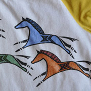 Hand Printed Velvet Coloring Tees - A Mad Mim Tutorial