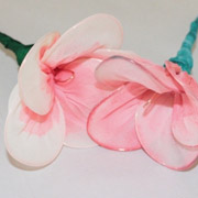 Hand Painted Silk Plumeria Flowers