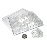 Bead Storage Box with 12 Small Canisters