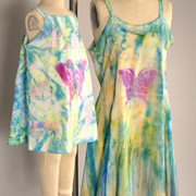 Stencil and Tie-Dye Sundresses Tutorial